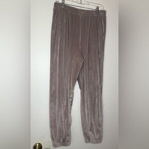 Victoria's Secret Velour Jogger Pants in taupe